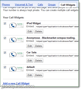 Miniaplikácie Google Voice a widgety na volanie