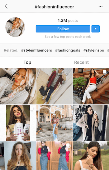 Instagram hashtag hľadá potenciálnych influencerov, s ktorými uzavrieť partnerstvo