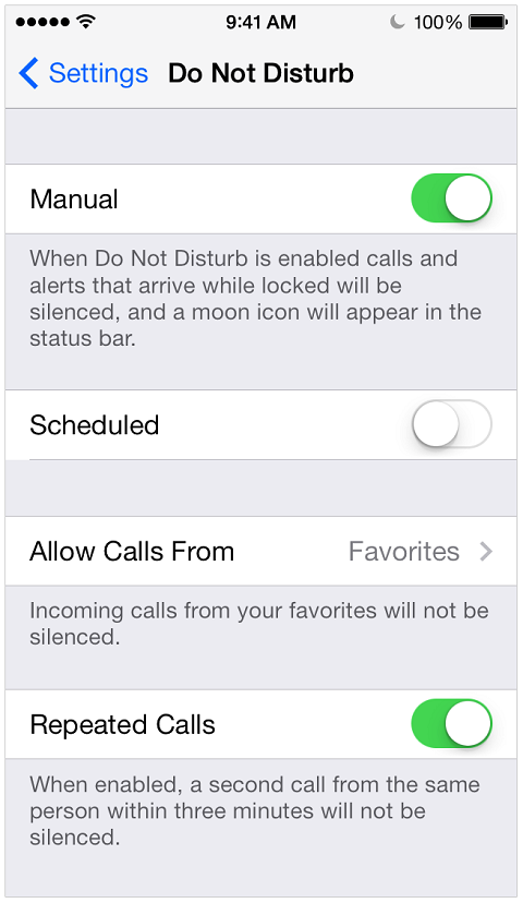 Nastavenie iPhone Nerušiť umožňuje blokovať texty.