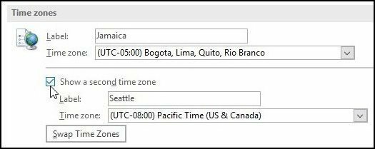 Ako pridať ďalšie časové pásmo do kalendára Outlook 2016