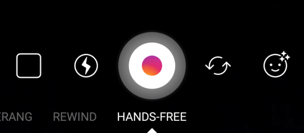 Hands-Free zaznamenáva 20 sekúnd videa jediným klepnutím.