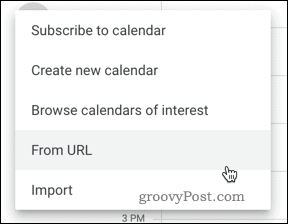 Pridanie kalendára podľa adresy URL v Kalendári Google