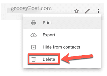 gmail odstrániť kontakt