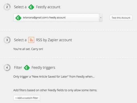 pripojte feedly k zapier