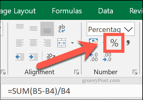 Nastavte svoju bunku na typ počtu buniek v percentách, aby sa v Exceli zobrazovala ako percento