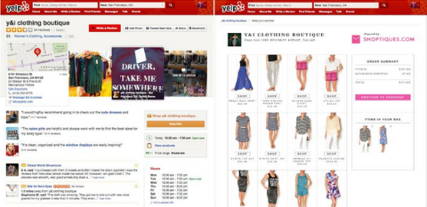 Yelp a Shoptiques.com sú partnermi v rámci sprostredkovania butikového nakupovania na platforme Yelp
