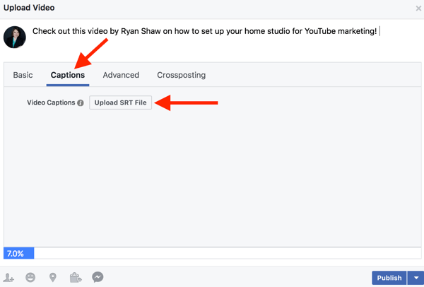 Obchodné stránky na Facebooku môžu pridávať súbory SRT k natívnym videám.