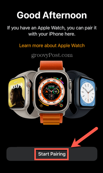 Apple Watch spustí párovanie