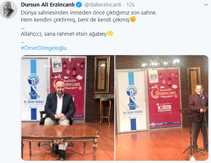 Zdieľanie Dursun Ali Erzincanlıdan Ömer Döngeloğlu