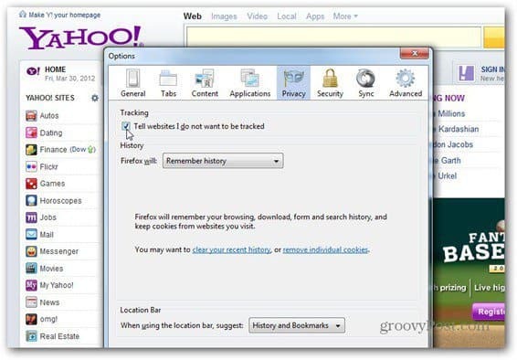 Spoločnosť Yahoo sa nesleduje: Ako ju povoliť