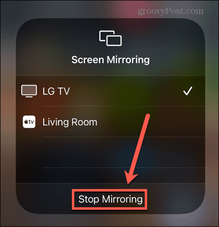 iphone zastaviť zrkadlenie