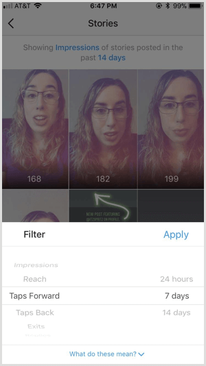 Filtre Instagram Insights Stories