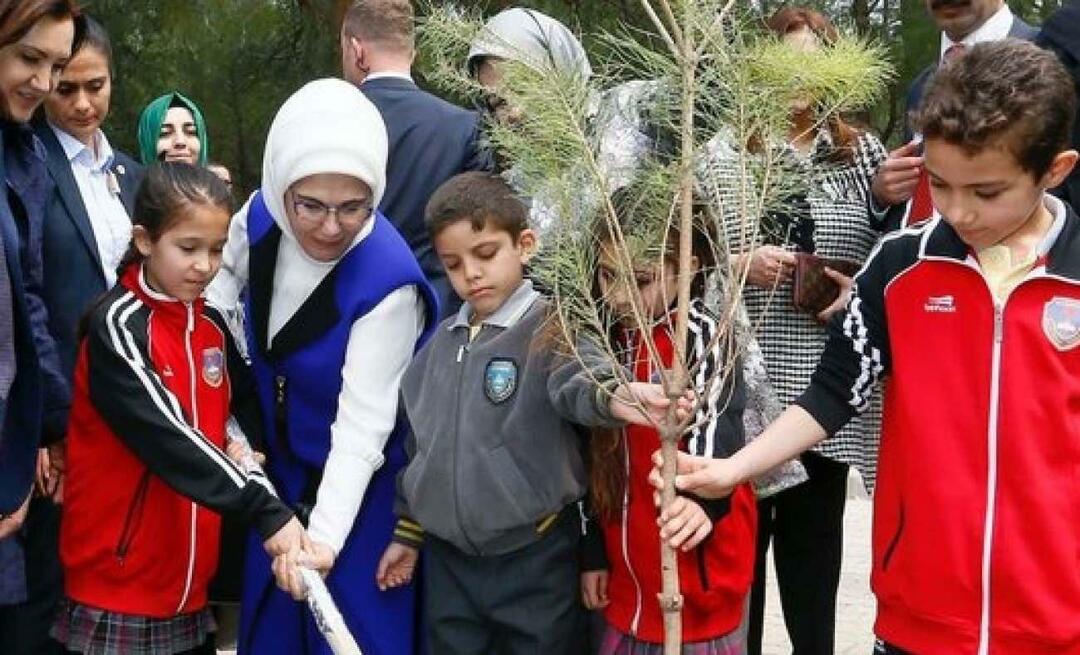 Príspevok k národnému dňu zalesňovania od prvej dámy Erdoğanovej