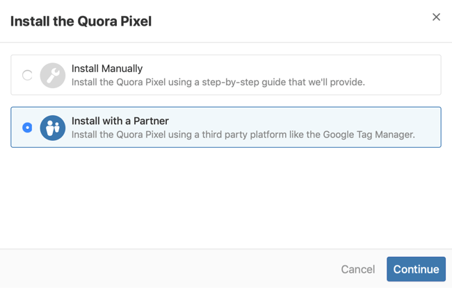 krok 2, ako nainštalovať pixel Quora pomocou Správcu značiek Google