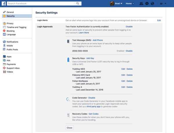 Používatelia Facebooku si teraz môžu zaregistrovať fyzický bezpečnostný kľúč na ochranu svojho účtu na Facebooku.
