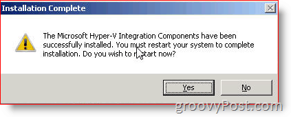 Nainštalujte služby integrácie Hyper-V