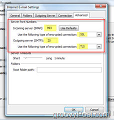 Nakonfigurujte program Outlook 2007 pre účet GMAIL IMAP