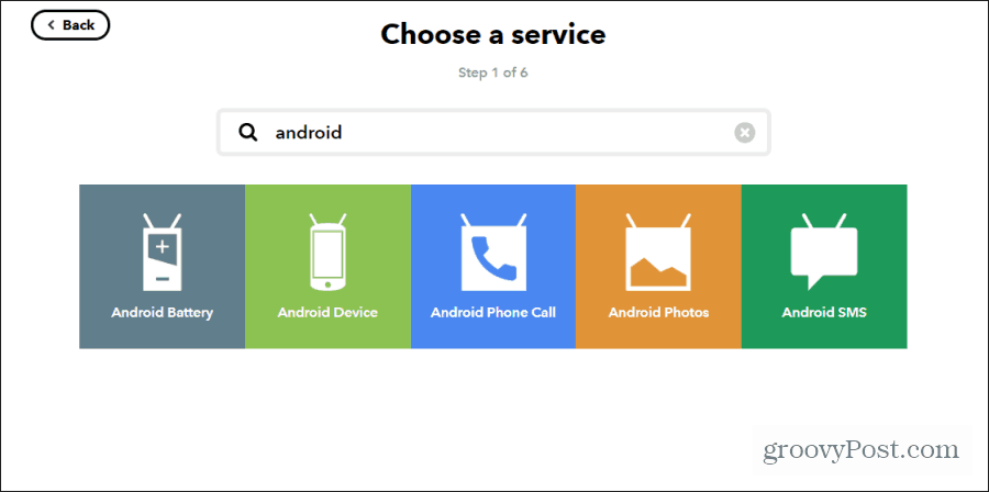 Android zariadenie ifttt