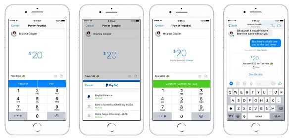 Facebook Messenger a PayPal integrujú platby typu peer-to-peer v aplikácii v USA