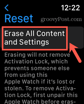 Apple Watch vymažú všetok obsah a nastavenia