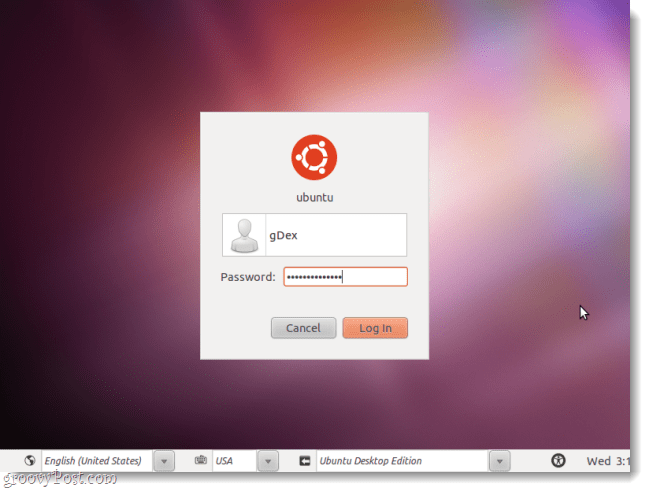 prihlasovacia obrazovka ubuntu
