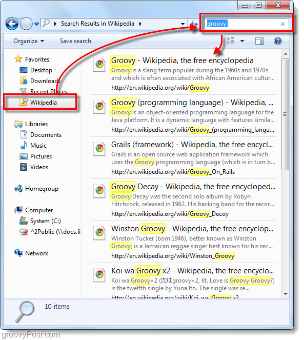 použite konektor federovaného vyhľadávania systému Windows 7