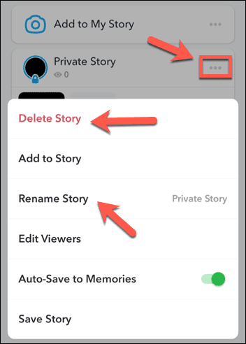 Upravte súkromný príbeh Snapchat