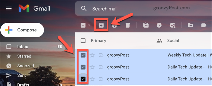 Archivujte e-maily v Gmaile