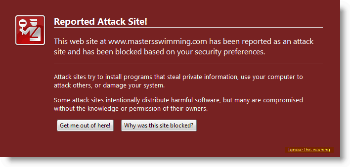 Výstraha Firefox - zistené miesto útoku
