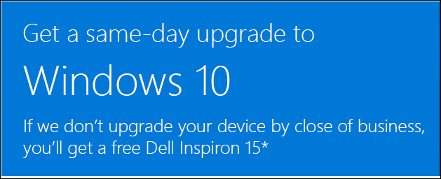 Spoločnosť Microsoft ponúka bezplatné počítače Dell, ak vás nemôžu inovovať na systém Windows 10 za 1 deň