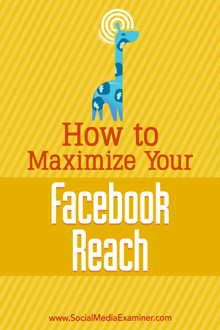 Ako maximalizovať dosah na Facebooku od Mari Smith v prieskumníkovi sociálnych médií.
