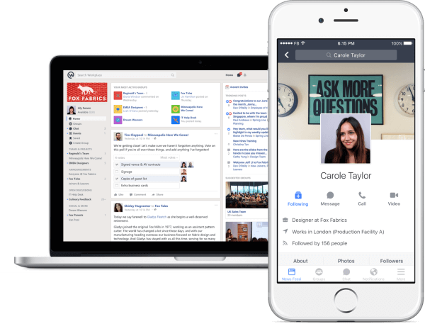 Facebook predstavuje bezplatnú verziu Workplace, svojho nástroja sociálnych sietí pre chatovanie a spoluprácu pracovníkov.