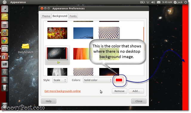 Ako zmeniť pozadie tapiet v Ubuntu