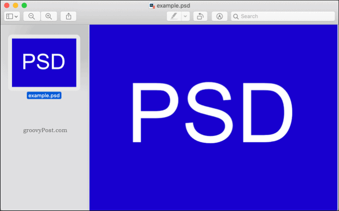 Otvorenie súboru PSD v systéme MacOS