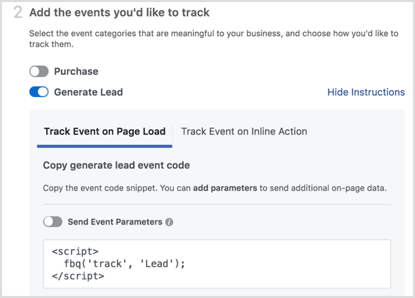 Inštalácia pixelov na Facebooku pridáva udalosti