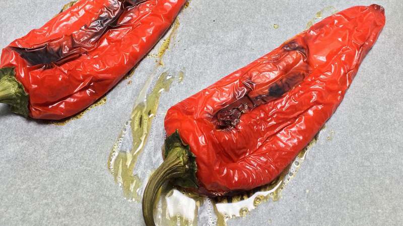 Ako lúpať pečené papriky