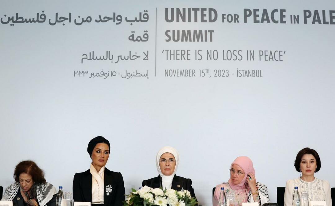  Prvá dáma Erdoğan One Heart Summit pre iniciatívne hnutie Palestíny