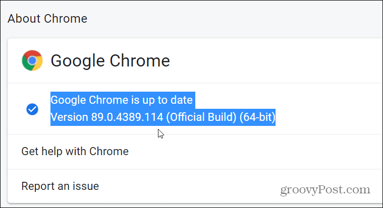 verzia prehliadača Chrome