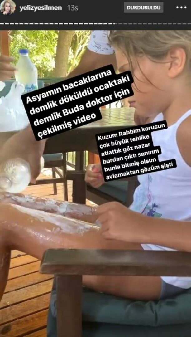 Noha dcéry Yeliz Yeşilmen sa vyliala vriacou vodou