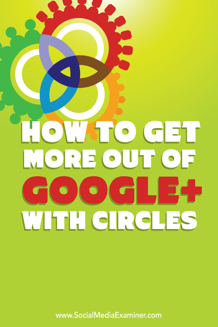 Ako vyťažiť viac z Google+ pomocou kruhov: prieskumník sociálnych médií