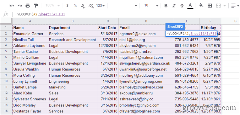 výber rozsahu pre vlookup