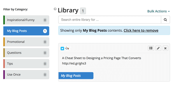 Kliknutím na filter Moje blogové príspevky zobrazíte iba príspevky v tejto kategórii.