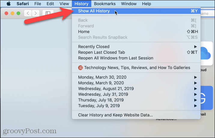 Zobraziť celú históriu v prehliadači Safari