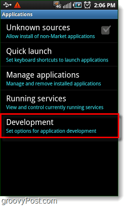 Nastavenia aplikácií pre vývoj Android