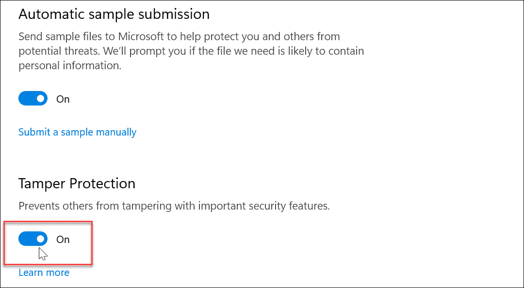 Ako povoliť alebo zakázať ochranu pred manipuláciou v systéme Windows 11