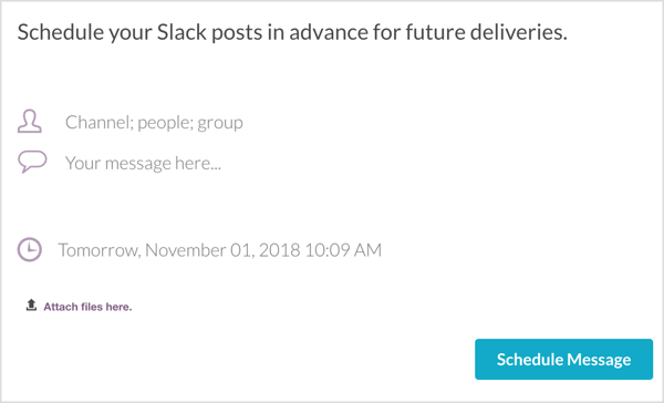 Naplánujte správu Slack pomocou aplikácie Convergely.