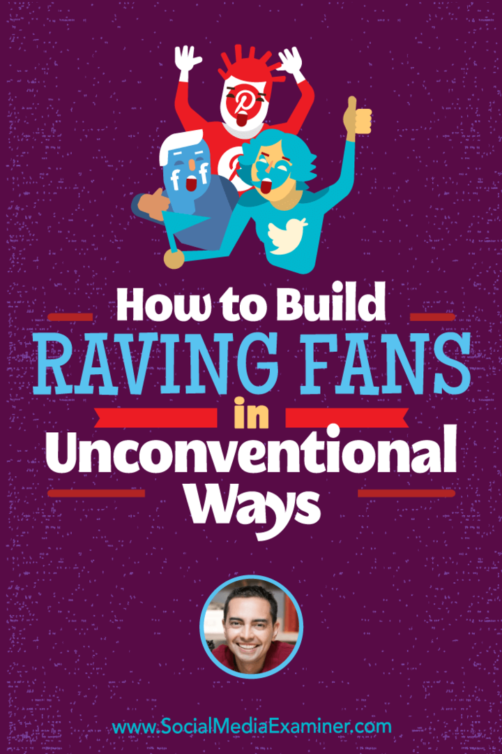 Ako zostaviť Raving Fans v nekonvenčných spôsoboch predstavujúcich postrehy od Pat Flynna v podcastu Marketing sociálnych médií.