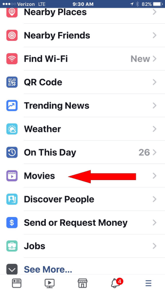 Facebook pridáva sekciu venovanú filmom do hlavnej navigačnej ponuky mobilnej aplikácie.