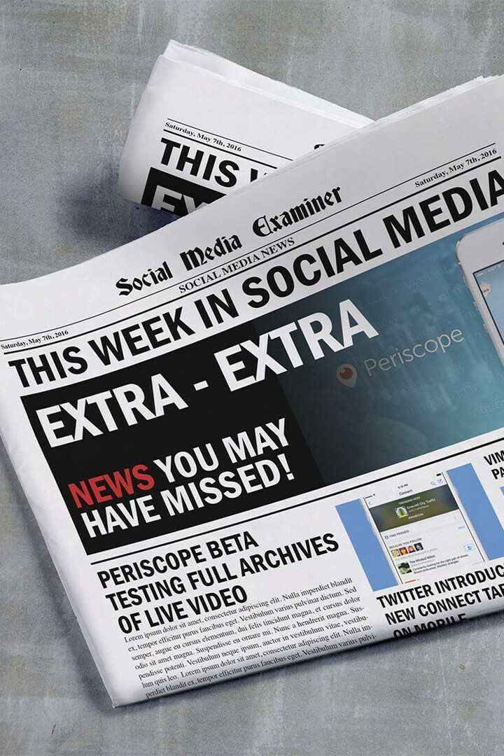 Periscope ukladá živé videá dlhšie ako 24 hodín: Tento týždeň na sociálnych sieťach: Examiner pre sociálne médiá
