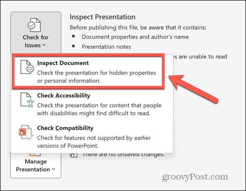 Powerpoint skontrolovať dokument